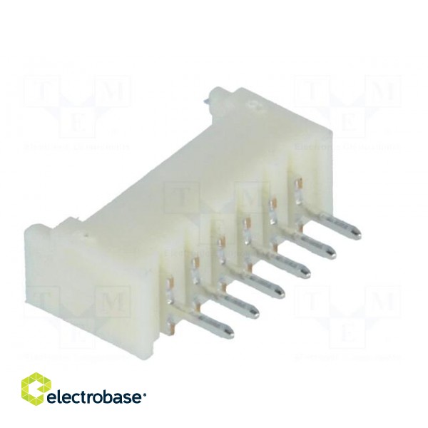 Socket | wire-board | male | 1.25mm | PIN: 6 | THT | 125V | 1A | tinned image 4