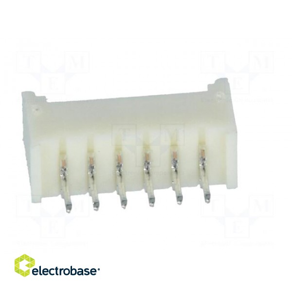 Socket | wire-board | male | 1.25mm | PIN: 6 | THT | 125V | 1A | tinned image 5