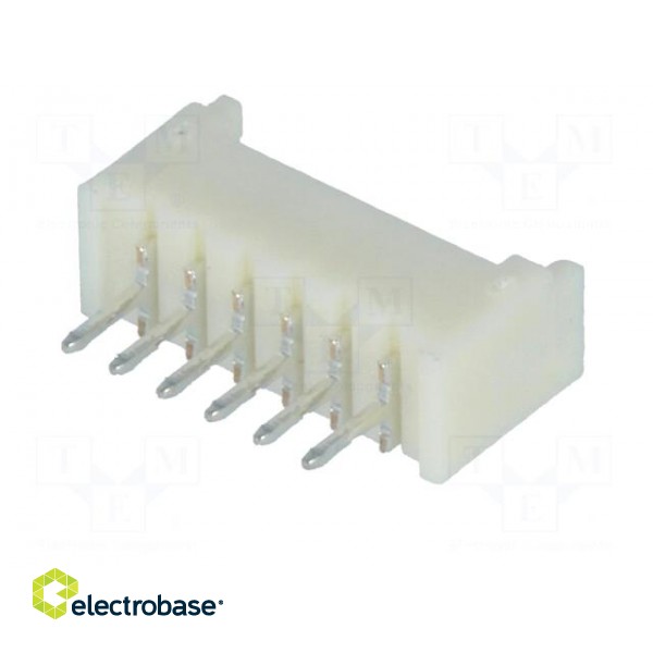 Socket | wire-board | male | 1.25mm | PIN: 6 | THT | 125V | 1A | tinned image 6