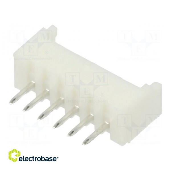 Socket | wire-board | male | 1.25mm | PIN: 6 | THT | 125V | 1A | tinned image 2