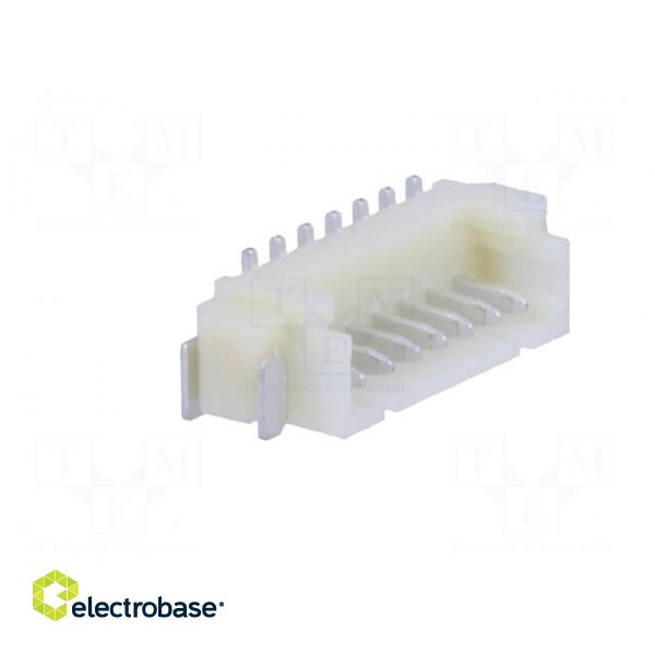 Socket | wire-board | male | 1.25mm | PIN: 7 | SMT | 125V | 1A | tinned image 8