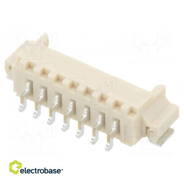 Socket | wire-board | male | 1.25mm | PIN: 7 | SMT | 125V | 1A | tinned image 2