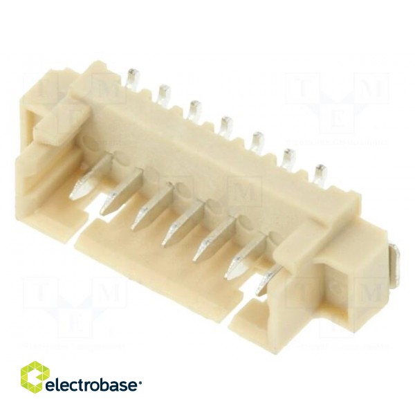 Socket | wire-board | male | 1.25mm | PIN: 7 | SMT | 250V | 1A | tinned image 1