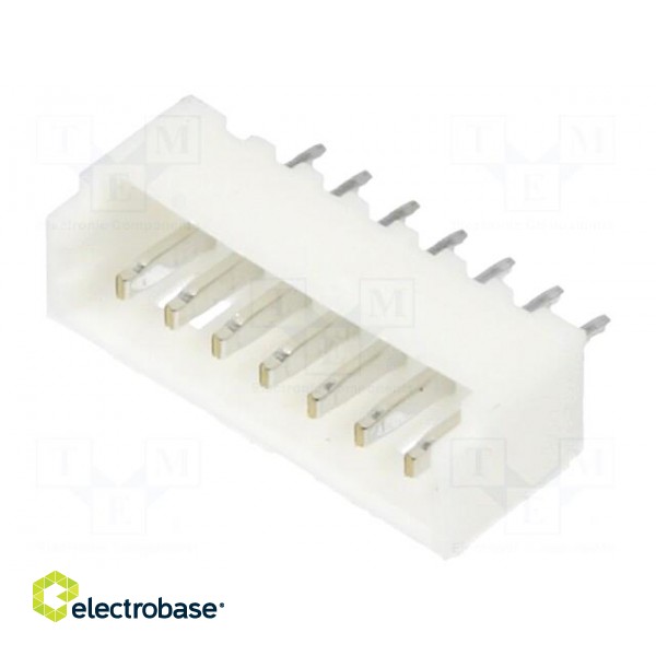 Socket | wire-board | male | 1.25mm | PIN: 7 | THT | 125V | 1A | tinned image 1