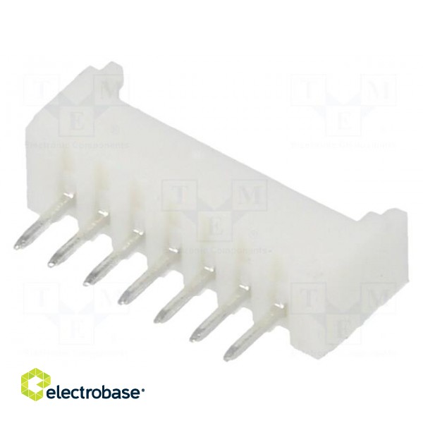 Socket | wire-board | male | 1.25mm | PIN: 7 | THT | 125V | 1A | tinned image 2