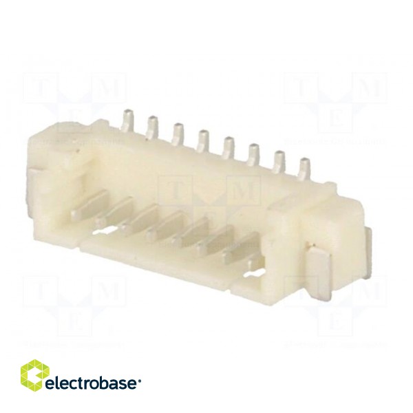 Socket | wire-board | male | 1.25mm | PIN: 8 | SMT | 125V | 1A | tinned image 2