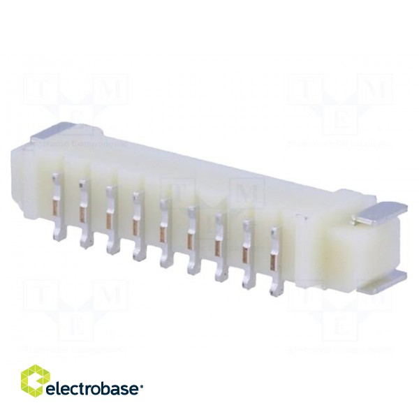 Socket | wire-board | male | 1.25mm | PIN: 9 | SMT | 250V | 1A | tinned image 2
