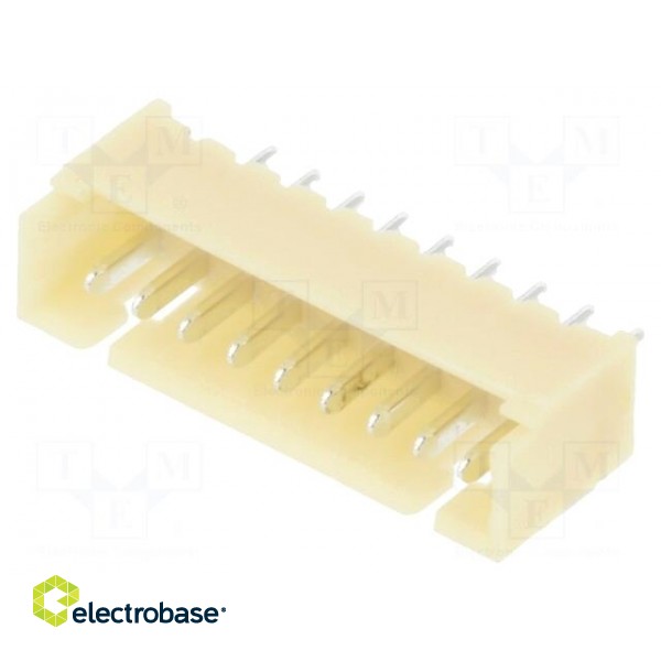 Socket | wire-board | male | 1.25mm | PIN: 9 | THT | 125V | 1A | tinned image 1