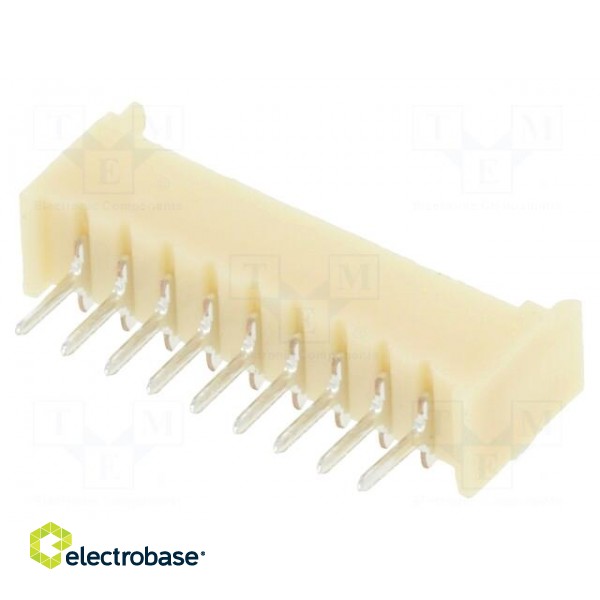 Socket | wire-board | male | 1.25mm | PIN: 9 | THT | 125V | 1A | tinned image 2