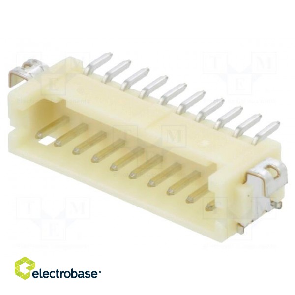 Socket | wire-board | male | DF13 | 1.25mm | PIN: 10 | SMT | on PCBs | tinned
