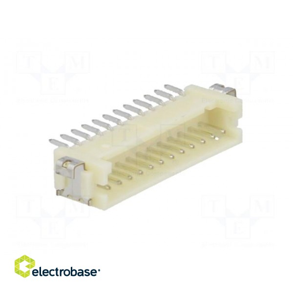 Socket | wire-board | male | DF13 | 1.25mm | PIN: 12 | SMT | on PCBs | tinned image 8