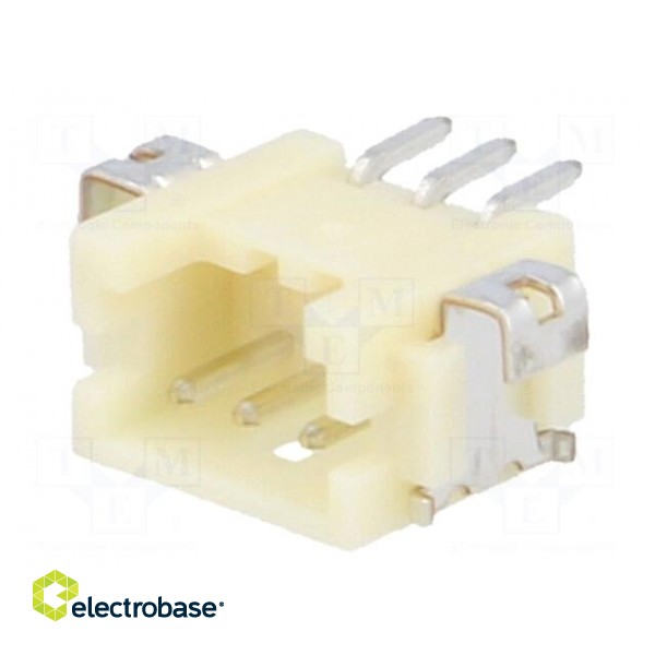 Socket | wire-board | male | DF13 | 1.25mm | PIN: 3 | SMT | on PCBs | tinned image 2