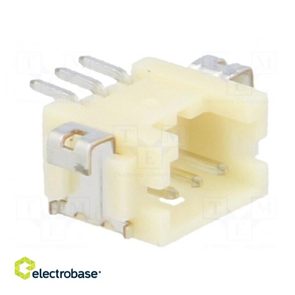 Socket | wire-board | male | DF13 | 1.25mm | PIN: 3 | SMT | on PCBs | tinned image 8