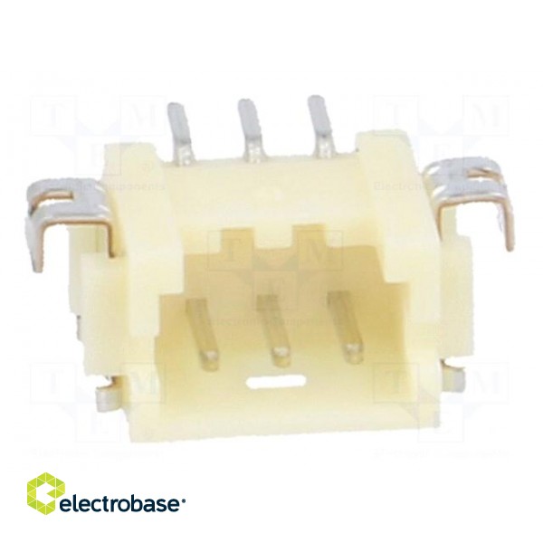Socket | wire-board | male | DF13 | 1.25mm | PIN: 3 | SMT | on PCBs | tinned image 9