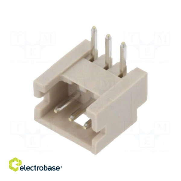 Socket | wire-board | male | DF13 | 1.25mm | PIN: 3 | THT | on PCBs | tinned image 1