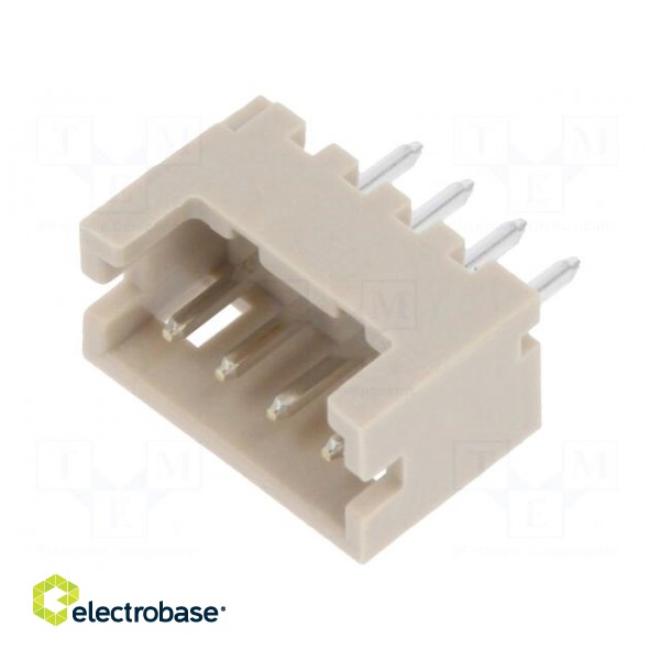 Socket | wire-board | male | DF13 | 1.25mm | PIN: 4 | THT | on PCBs | tinned