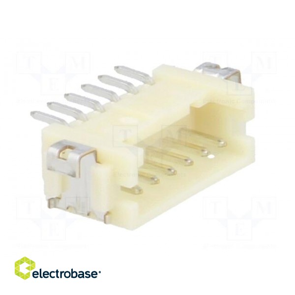 Socket | wire-board | male | DF13 | 1.25mm | PIN: 6 | SMT | on PCBs | tinned image 8
