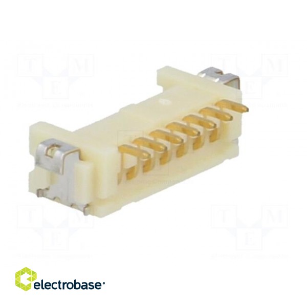Socket | wire-board | male | DF13 | 1.25mm | PIN: 7 | SMT | on PCBs image 4