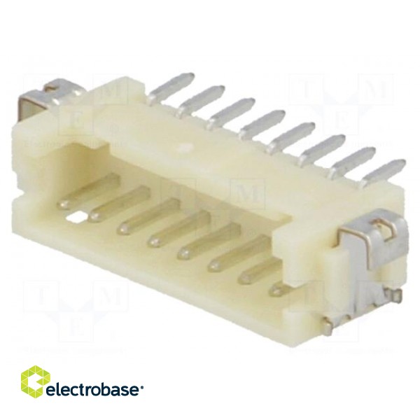 Socket | wire-board | male | DF13 | 1.25mm | PIN: 8 | SMT | on PCBs | tinned image 1