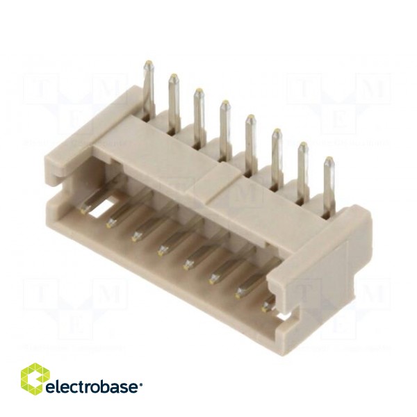 Socket | wire-board | male | DF13 | 1.25mm | PIN: 8 | THT | on PCBs | tinned image 1