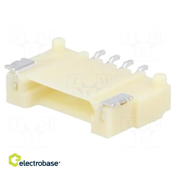 Socket | wire-board | male | DF14 | 1.25mm | PIN: 4 | SMT | on PCBs | tinned image 1
