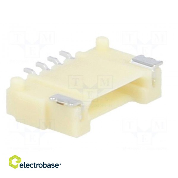 Socket | wire-board | male | DF14 | 1.25mm | PIN: 4 | SMT | on PCBs | tinned image 8