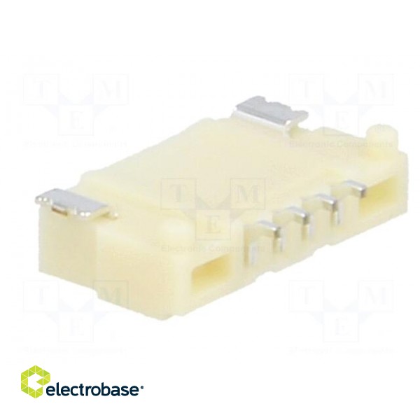 Socket | wire-board | male | DF14 | 1.25mm | PIN: 4 | SMT | on PCBs | tinned image 4