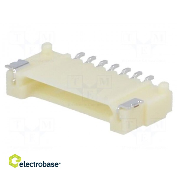 Socket | wire-board | male | DF14 | 1.25mm | PIN: 7 | SMT | on PCBs | tinned image 1