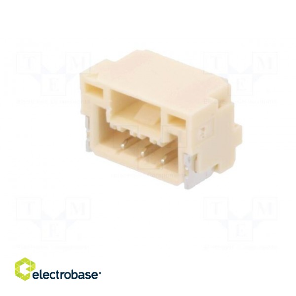 Socket | wire-board | male | GH | 1.25mm | PIN: 3 | SMT | 50V | 1A | horizontal image 2