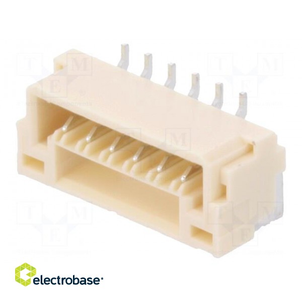Socket | wire-board | male | GH | 1.25mm | PIN: 6 | SMT | 50V | 1A | vertical image 1