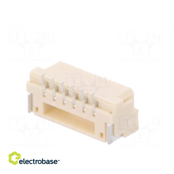 Socket | wire-board | male | GH | 1.25mm | PIN: 6 | SMT | 50V | 1A | vertical image 6