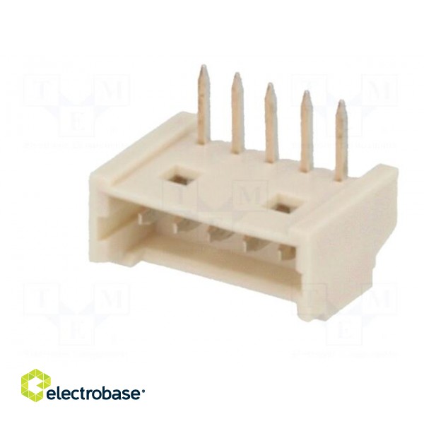 Socket | wire-board | male | PicoBlade™ | 1.25mm | PIN: 5 | THT | 1A | tinned image 2