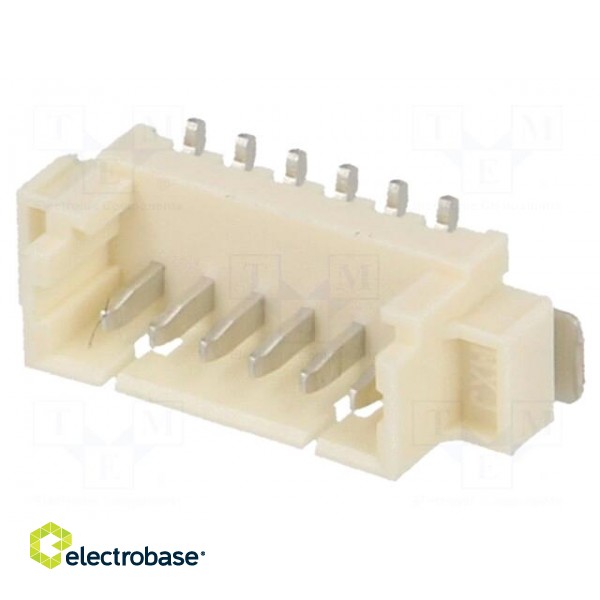 Socket | wire-board | male | PicoBlade™ | 1.25mm | PIN: 6 | SMT | 1A | tinned image 1