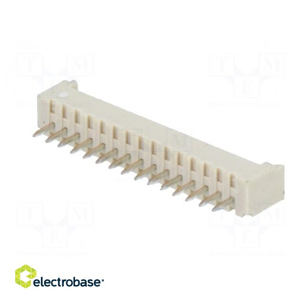 Socket | wire-board | male | PicoBlade | 1.25mm | PIN: 15 | THT | 1A | tinned image 6