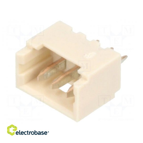 Socket | wire-board | male | PicoBlade™ | 1.25mm | PIN: 3 | THT | 1A | tinned image 1