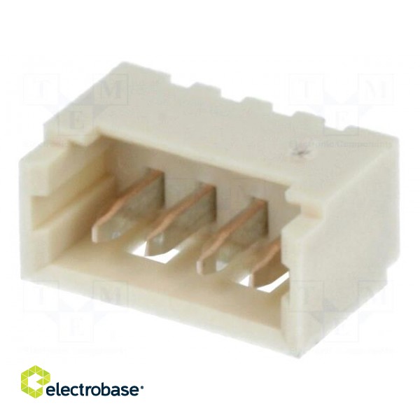 Socket | wire-board | male | PicoBlade™ | 1.25mm | PIN: 4 | THT | 1A | tinned image 1