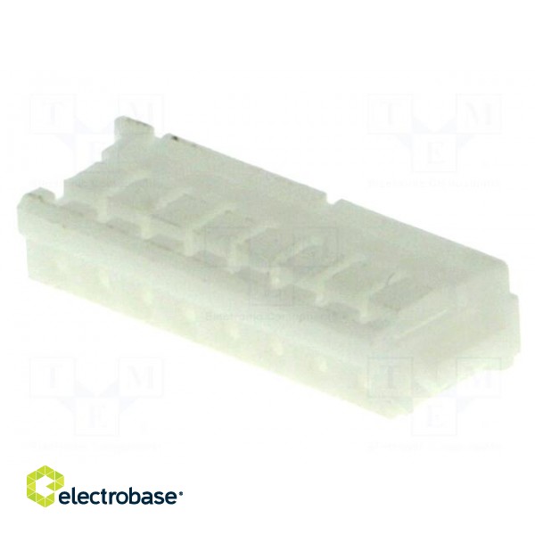 Plug | wire-board | female | ZH | 1.5mm | PIN: 8 | w/o contacts | for cable image 1