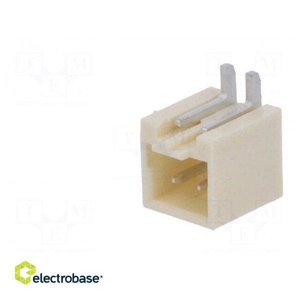 Socket | wire-board | male | 1.5mm | PIN: 2 | SMT | on PCBs | tinned фото 2
