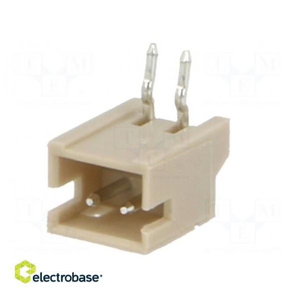 Socket | wire-board | male | 1.5mm | PIN: 2 | THT | 100V | 1A | tinned | 20mΩ фото 2