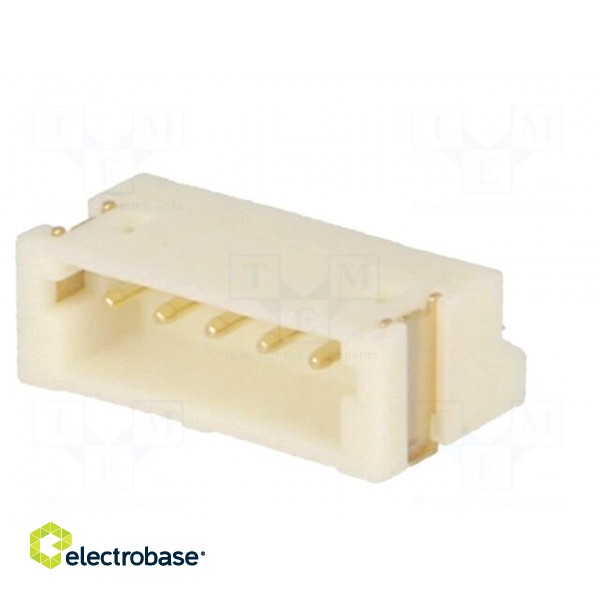 Socket | wire-board | male | 1.5mm | PIN: 5 | SMT | 100V | 1A | tinned | 20mΩ image 2