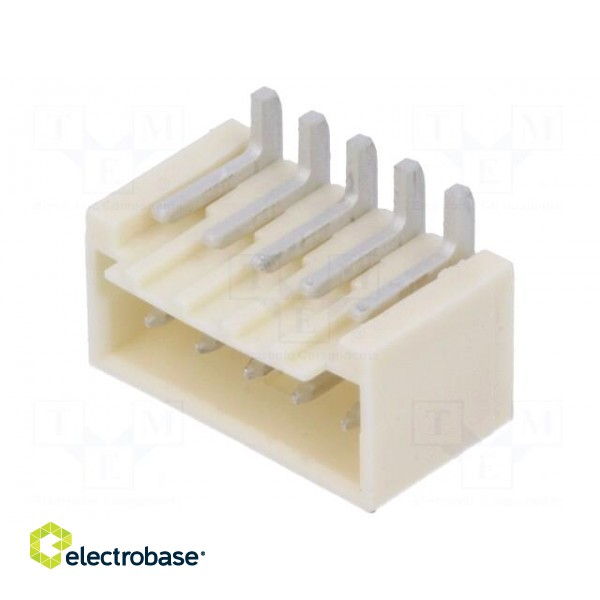 Socket | wire-board | male | 1.5mm | PIN: 5 | SMT | on PCBs | tinned image 1