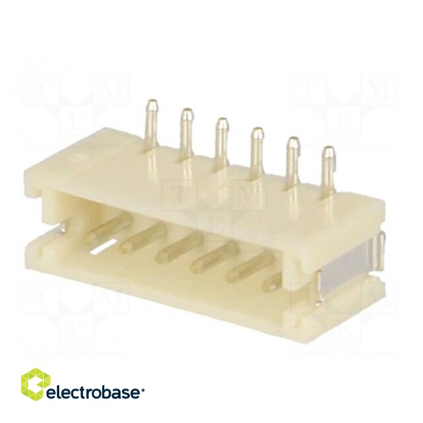 Socket | wire-board | male | ZH | 1.5mm | PIN: 6 | SMT | 50V | 1A | -25÷85°C image 2