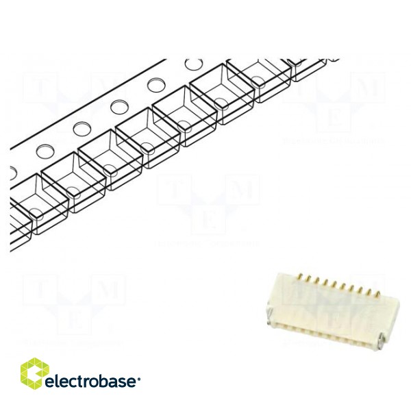 FFC/FPC | F331 | PIN: 10 | dual contact | SMT | 50V | 500mA | -40÷105°C