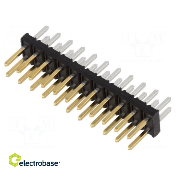 Pin header | wire-board | male | Minitek | 2mm | PIN: 22 | THT | on PCBs | 2A