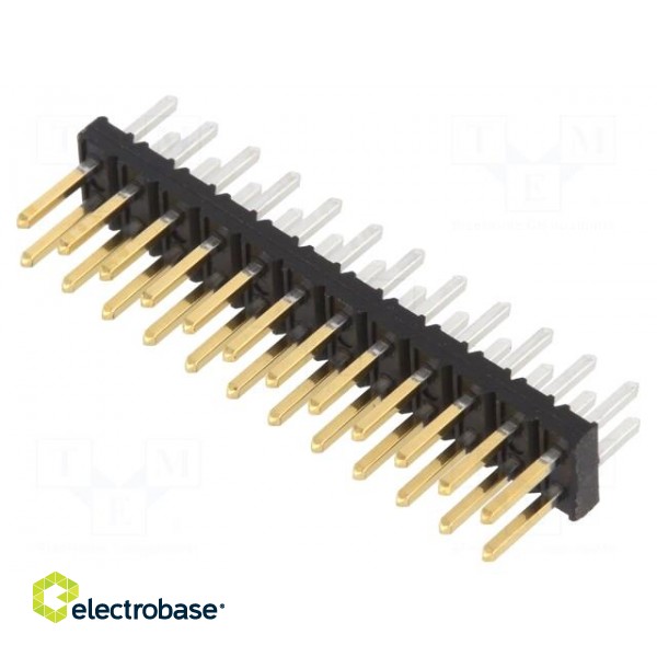 Pin header | wire-board | male | Minitek | 2mm | PIN: 24 | THT | on PCBs | 2A