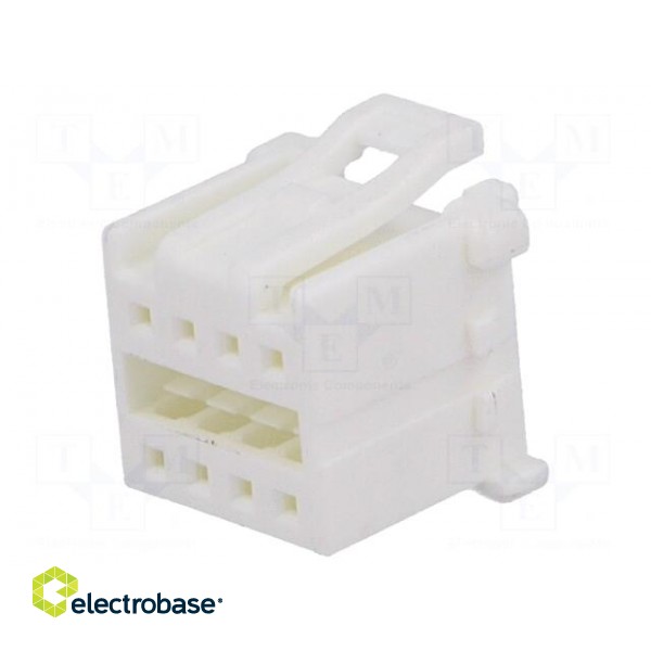 Plug | wire-board | female | MicroClasp | 2mm | PIN: 8 | w/o contacts image 1