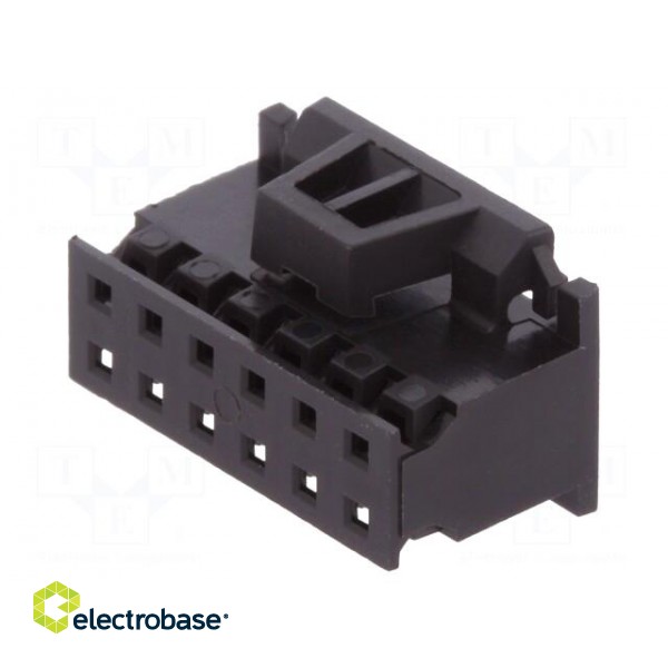 Plug | wire-board | female | Minitek | 2mm | PIN: 12 | w/o contacts image 1