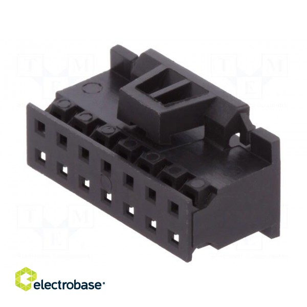 Plug | wire-board | female | Minitek | 2mm | PIN: 14 | w/o contacts image 1