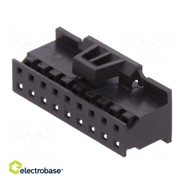 Plug | wire-board | female | Minitek | 2mm | PIN: 18 | w/o contacts image 1
