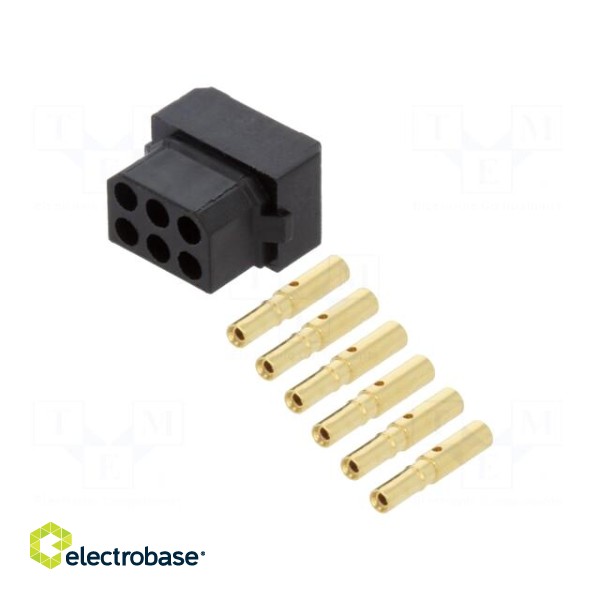 Plug | wire-wire/PCB | female | Datamate L-Tek | 2mm | PIN: 6 | crimped